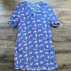 Michelle McDowell short sleeve zebra print dress